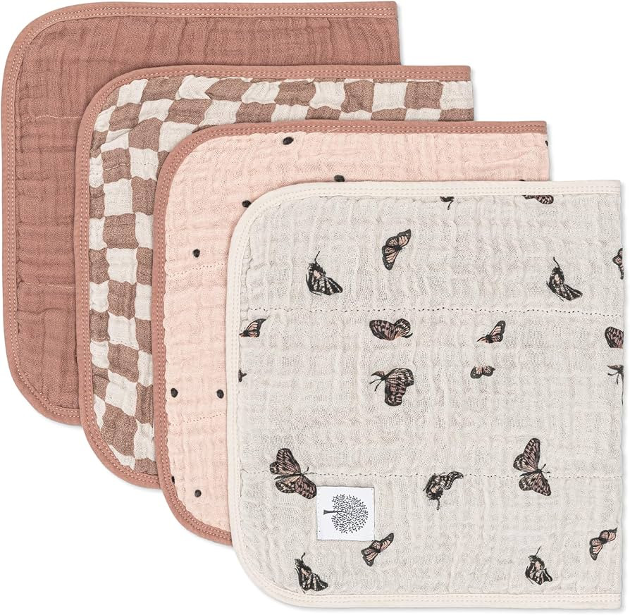 Parker Baby Muslin Burp Cloths | 100% Cotton Burping Clothes, Newborn Essential | Must-Have Baby ... | Amazon (US)