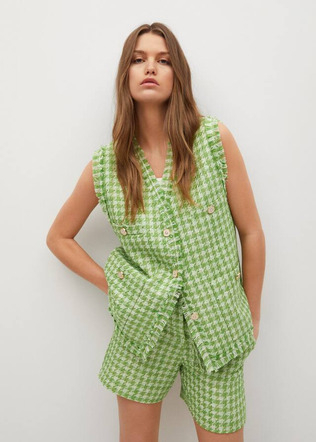 Tweed pocket vest | MANGO (UK)