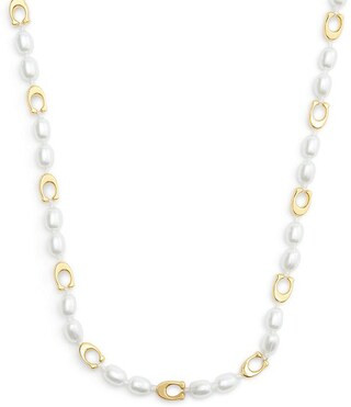 COACH Signature Heritage Pearl Collar Necklace | Dillard's | Dillard's