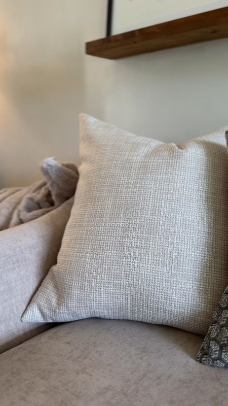 Designer look-a-like pillows for a fraction of the cost? Yes please! White pillows are 24x24 with 26x26 inserts. Printed pillow is 20x20 with a 22x22 insert. 

#LTKfindsunder50 #LTKhome #LTKVideo