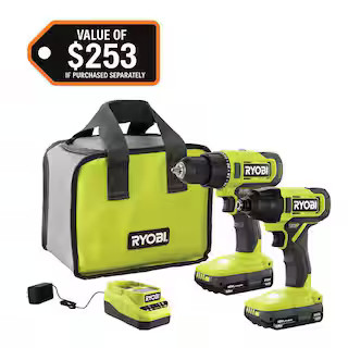 ONE+ 18V Cordless 2-Tool Combo Kit with Drill/Driver, Impact Driver, (2) 1.5 Ah Batteries, and Ch... | The Home Depot