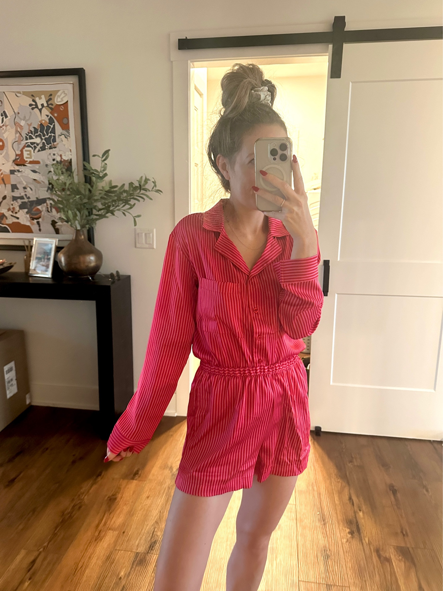 I love the pajama sets from Target!!! I have had some sets for 5+ years. I will say this year’s sets are a thinner satin material, but I actually think I like them better -(I sleep hotter postpartum)! The pink and red stripes (what I’m wearing) and then pink and red scribble ones would both make great Valentine’s day pajamas too! I’m in XS - runs TTS but no stretch!

#LTKGiftGuide #LTKHoliday #LTKSeasonal