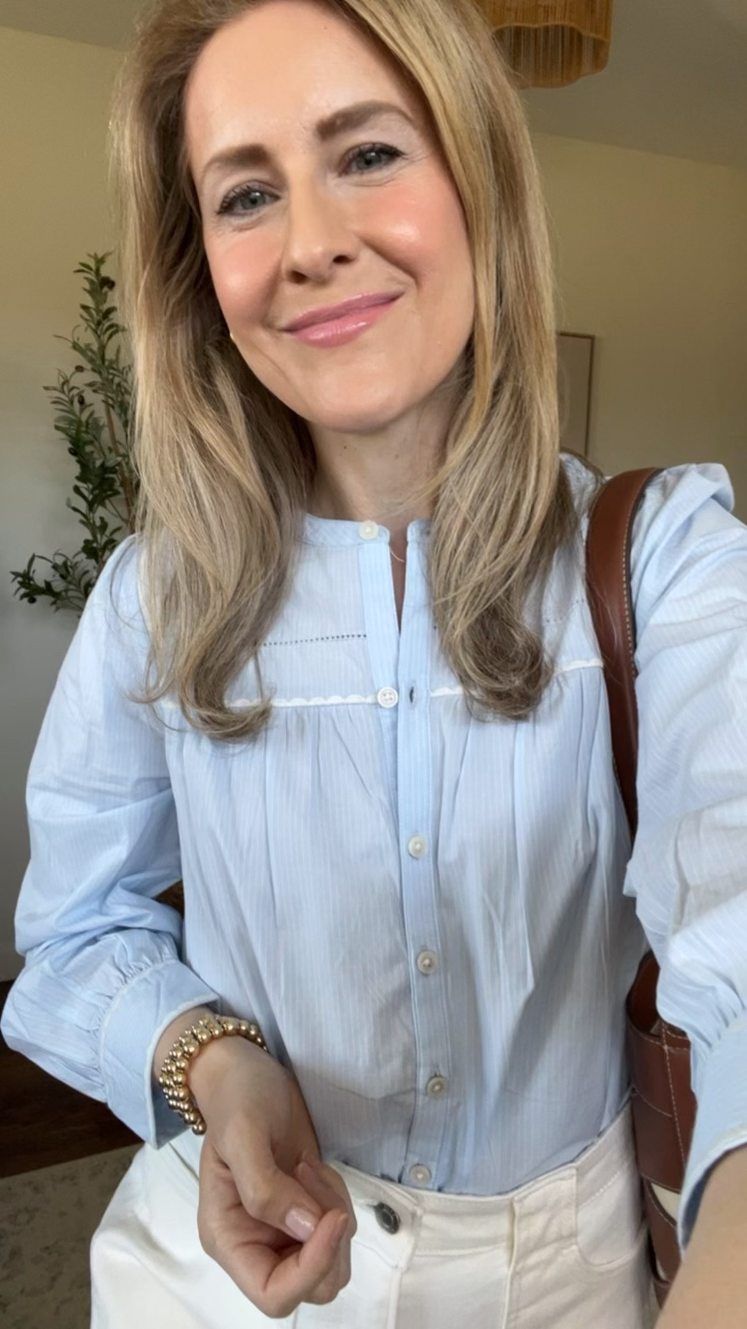 Walmart cotton blouse for work or weekend, fits true to size (I’m in a small here). Barrel jean looks like Madewell! #walmartfashion 

#LTKWorkwear #LTKootd #LTKOver40