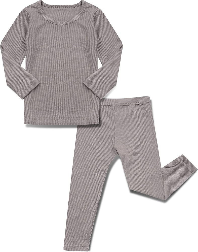 AVAUMA Baby Boys Girls Pajama Set Kids Toddler Snug fit Ribbed Rayon Sleepwear pjs for Daily Life... | Amazon (US)