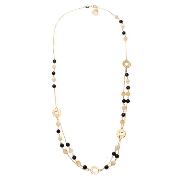 Rosato Italy Women&apos;s 9k Gold Necklace Mother of Pearl / Crystals with | Bed Bath & Beyond