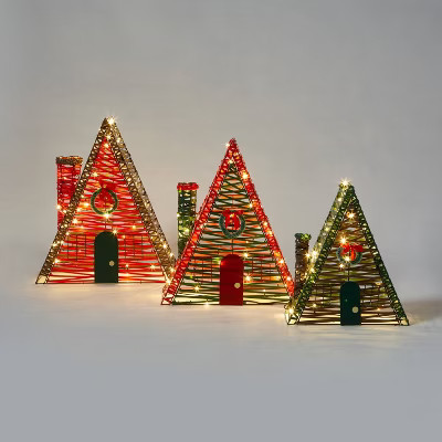3pk A-Frame Cabin LED Novelty Sculpture Light - Wondershop™ | Target