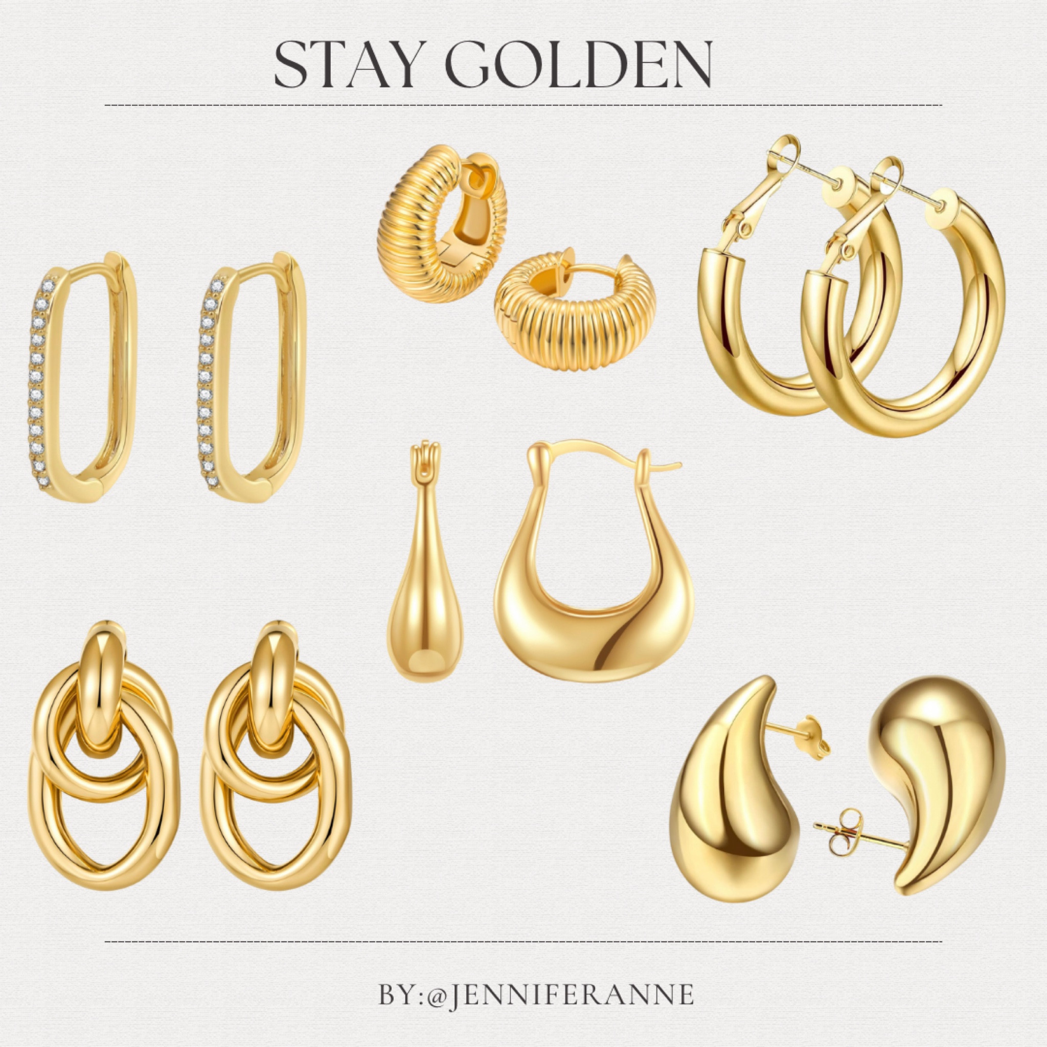 Gold earrings | Complete any outfit with these capsule collection earrings. Enjoy, Xx! 

#LTKfindsunder50 #LTKstyletip #LTKGiftGuide