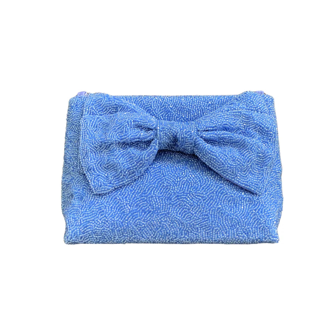 Custom Beaded Bow Bag in Periwinkle | Beth Ladd Collections