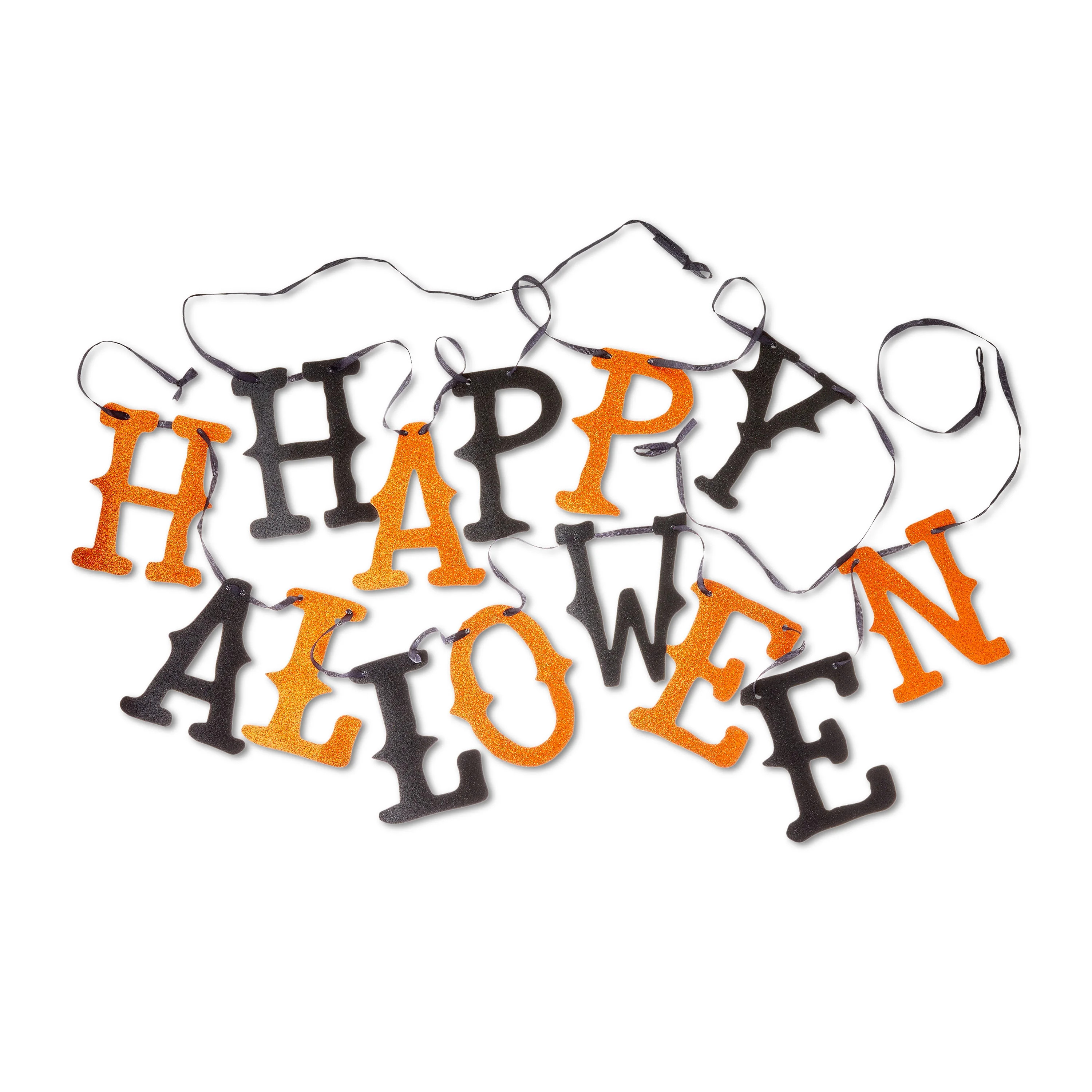 Halloween Black and Orange Happy Halloween Banners, 6', 2 Pieces, by Way To Celebrate | Walmart (US)