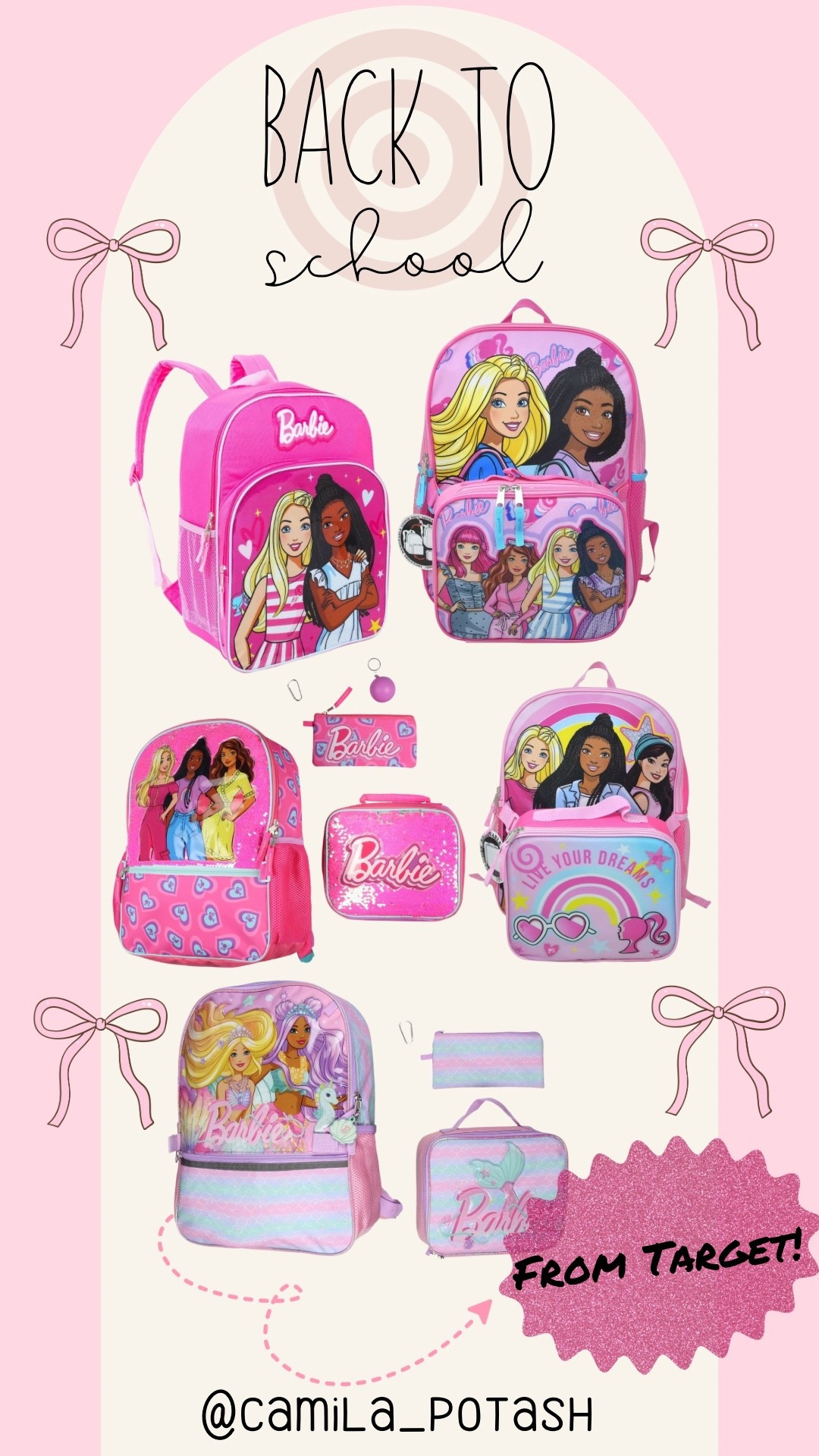 🎀 Back to School Barbie Finds at Target 💖

Level up your school year with these adorable Barbie backpack sets—exclusively at Target! These cute and colorful Barbie backpacks, lunchboxes, and pencil cases are a must-have for every mini fashionista. 💕 Whether your little one is starting preschool or heading back to elementary school, these matching sets are fun, functional, and full of sparkle. ✨

From glittery details to pastel rainbows and empowering Barbie graphics like “Live Your Dreams”, these sets make getting ready for school extra exciting. Perfect for school, daycare, or travel!

🛍️ Available now at Target
💖 Budget-friendly + durable
🌈 Kid-approved + mom-loved
🎯 Shop online or in-store while they last!

#TargetBackToSchool #BarbieBackpack #TargetStyle #TargetKidsFinds #LTKKids #LTKBacktoSchool #BackToSchoolEssentials #TargetMomFinds #BarbieBackpackSet #BarbieSchoolSupplies #PreschoolBackpack #KindergartenReady #TargetFinds #TargetBarbie #MatchingBackpackSet #BackToSchoolTarget

	•	Barbie backpack Target
	•	Barbie lunch box Target
	•	Target Barbie school set
	•	Back to school Target
	•	Barbie school supplies
	•	Pink Barbie backpack
	•	Barbie pencil case
	•	Target back to school finds
	•	Preschool Barbie backpack
	•	Kindergarten school gear
	•	Matching Barbie backpack lunch set
	•	Target kids backpack
	•	Barbie accessories for school
	•	Girls glitter backpack Target
	•	Target Barbie essentials

#LTKSeasonal #LTKKids #LTKStyleTip