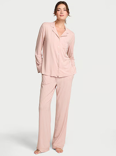 Ultra-Fine Modal Long Pajama Set, Beige, Xsreg - Women's Sets - Victoria's Secret | Victoria's Secret (US / CA )