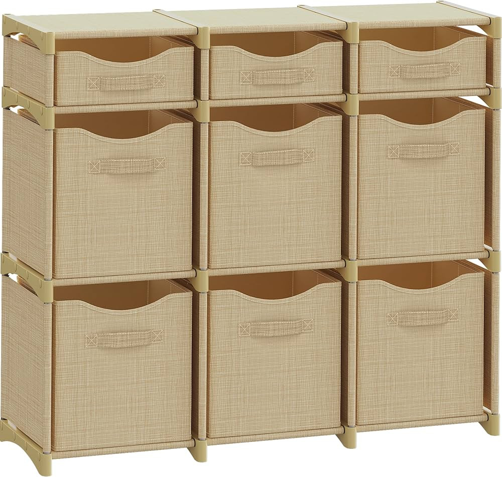 9 Cube Closet Organizers And Storage | Includes All Storage Cube Bins | Easy To Assemble Closet S... | Amazon (US)