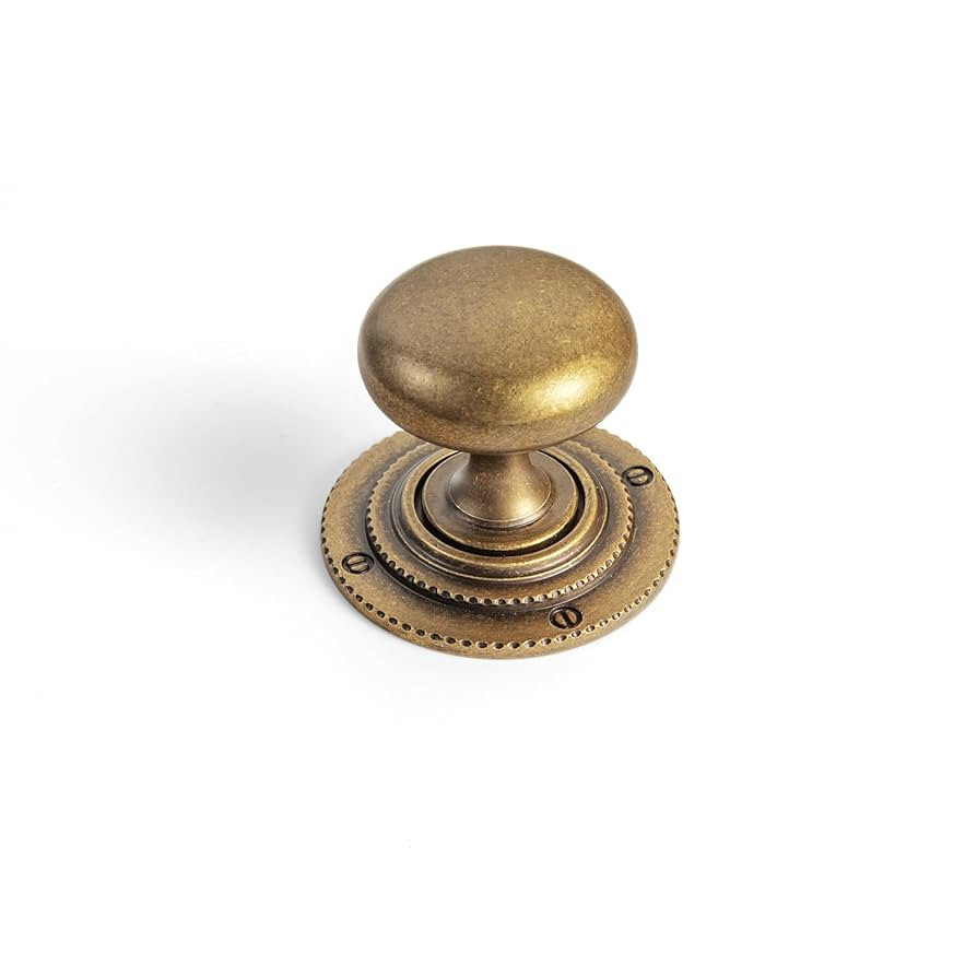 Goo-Ki Antique Brass Zinc Alloy Cabinet Knob with Backplate - Single Hole Center Cabinet Pull Har... | Amazon (US)