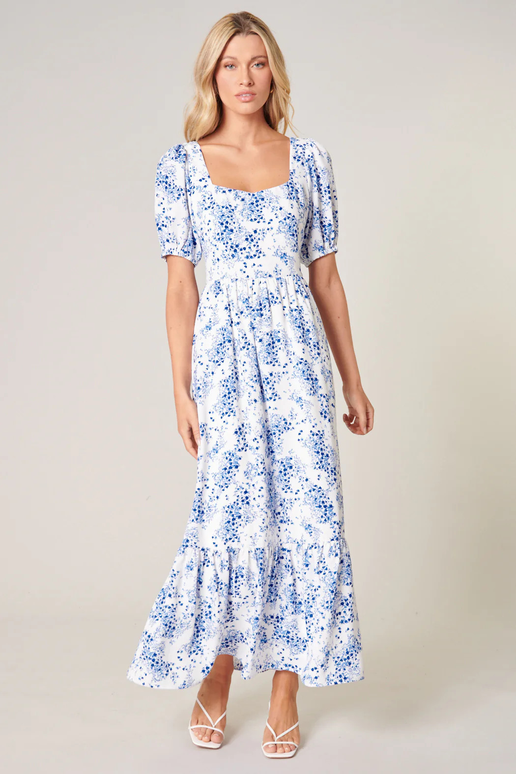 Halcyon Floral Lynette Sweetheart Maxi Dress | Sugarlips