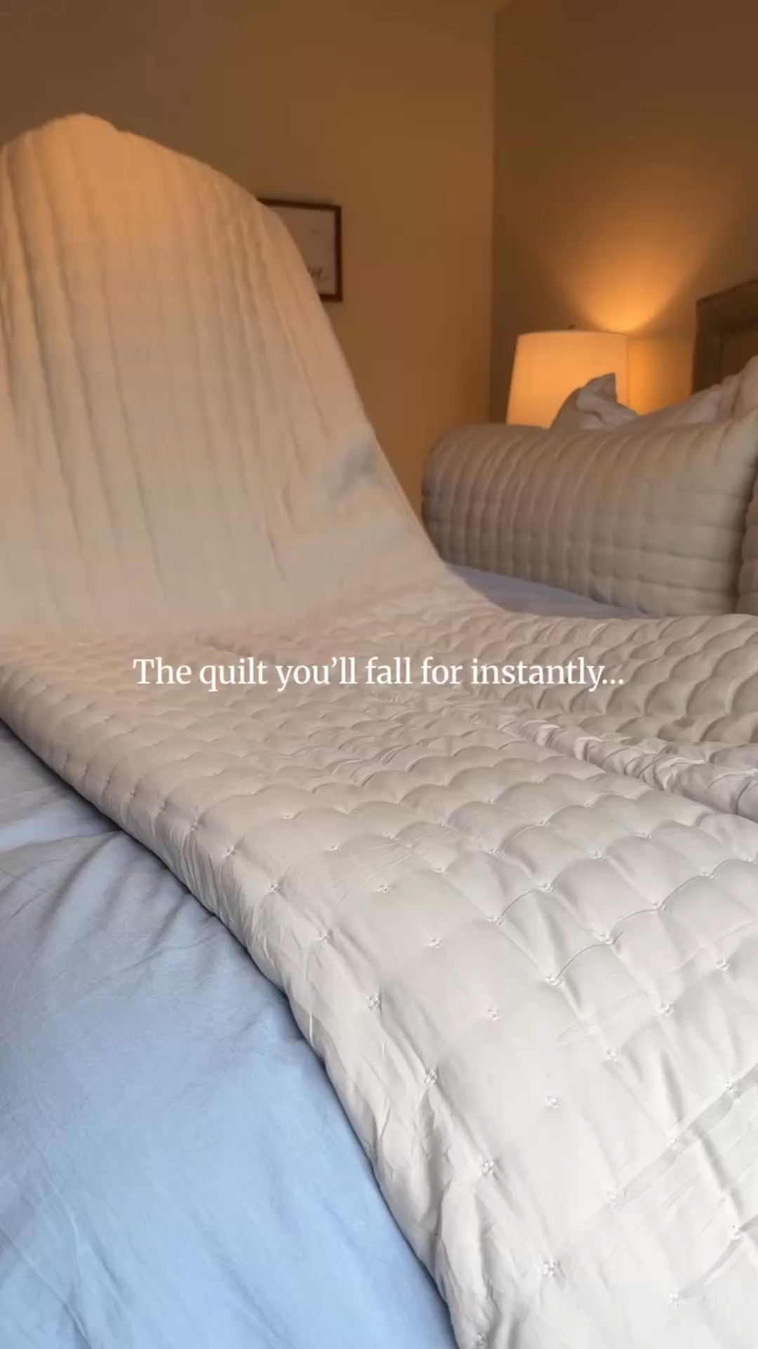 Soft, cozy, and effortless✨

I’ve been loving how this quilt brings such a calm, layered feel to my bedroom. The texture is so soft and lightweight, making it the perfect neutral base for any season.

#LTKdayinmylife #LTKselfcare #LTKHome