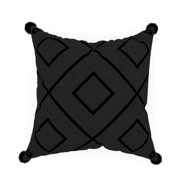 Decorative Throw Pillow Cover, 18” x 18”, Black and Gray, Diamond Pattern on Poly Chenille wi... | Walmart (US)