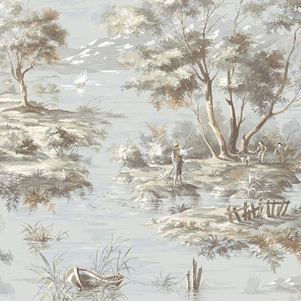 Hundt Toile Wallpaper Roll