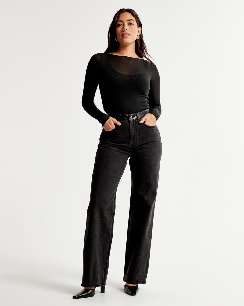 Women's Curve Love High Rise 90s Relaxed Jean | Women's Bottoms | Abercrombie.com | Abercrombie & Fitch (US)