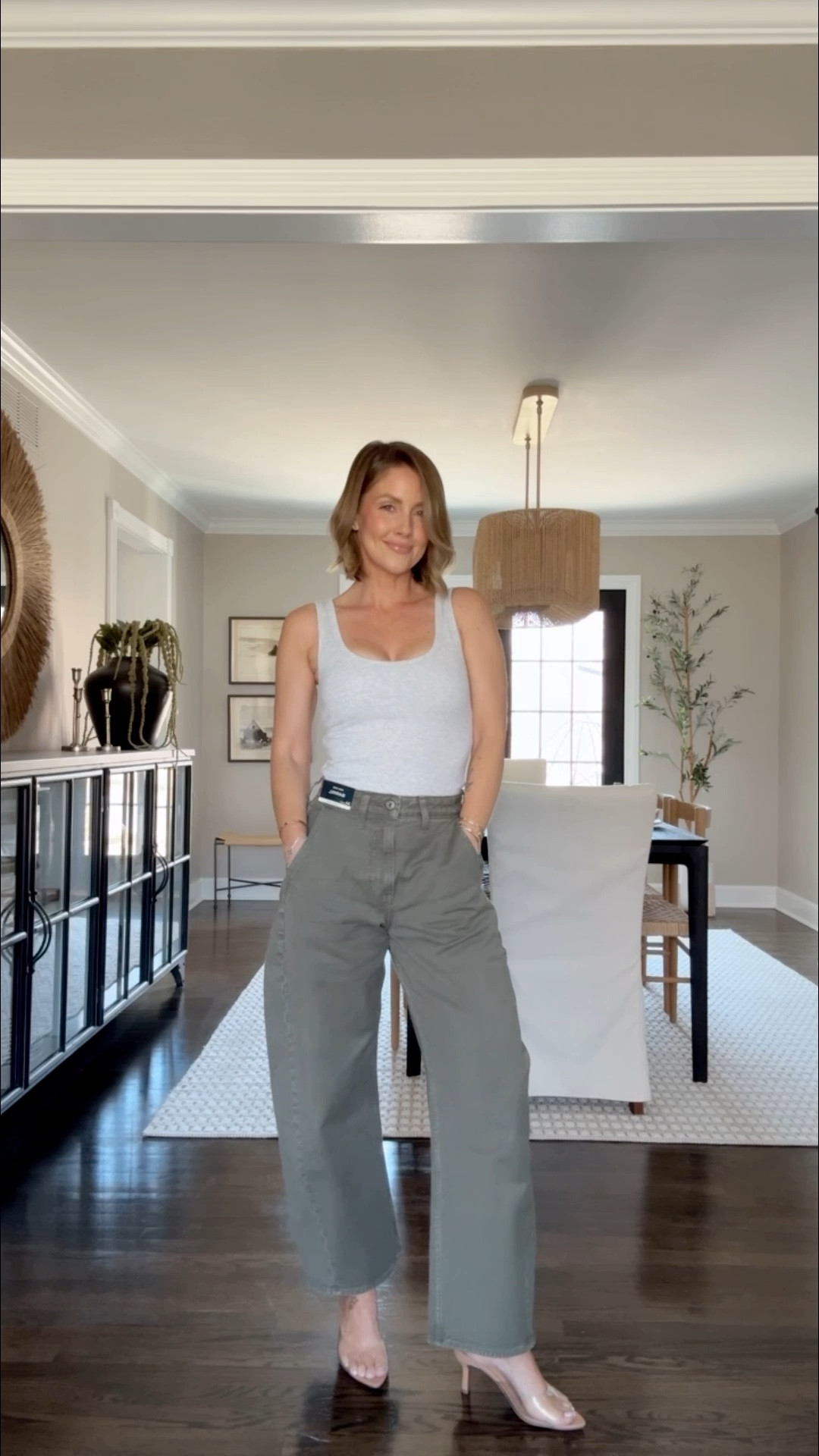 XS tank  / 24 Short jeans (I size down one in Curve Love) 💗 Get 20% off in the app with code AF20

@abercrombie 

#LTKPetite #LTKootd #LTKSaleAlert