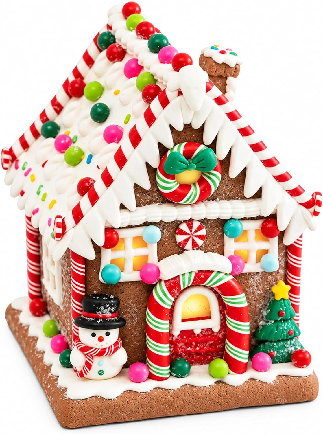 Christmas Decorations Indoor,6.7 inch LED Gingerbread House Decorations | Amazon (US)