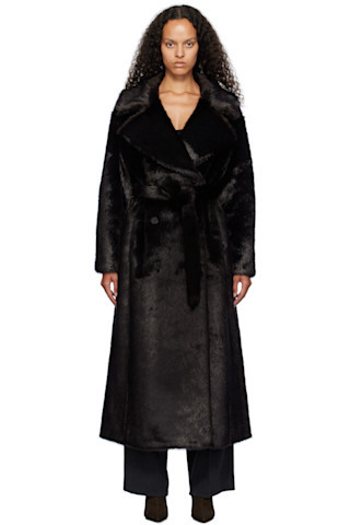 Brown Joni Faux-Fur Coat | SSENSE