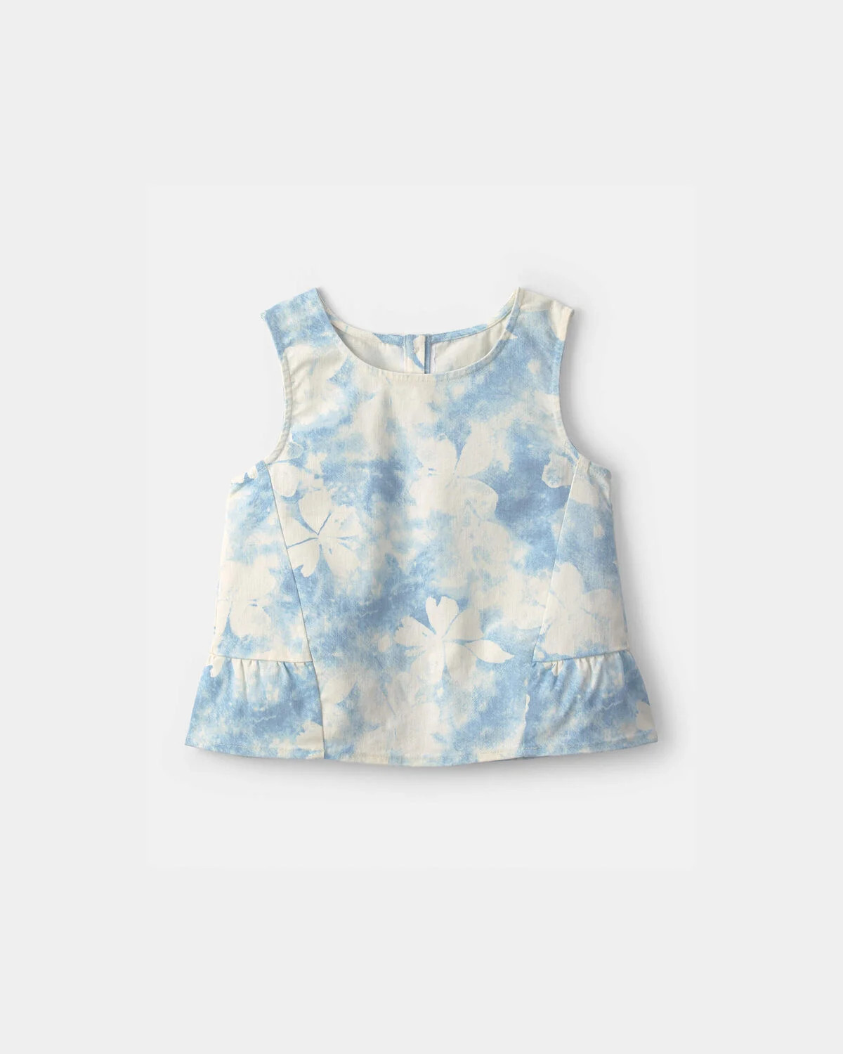 Girls Washed Floral Twill Tank Top - Ivory/Blue - OshKosh B'gosh | Carter's | Carter's Inc