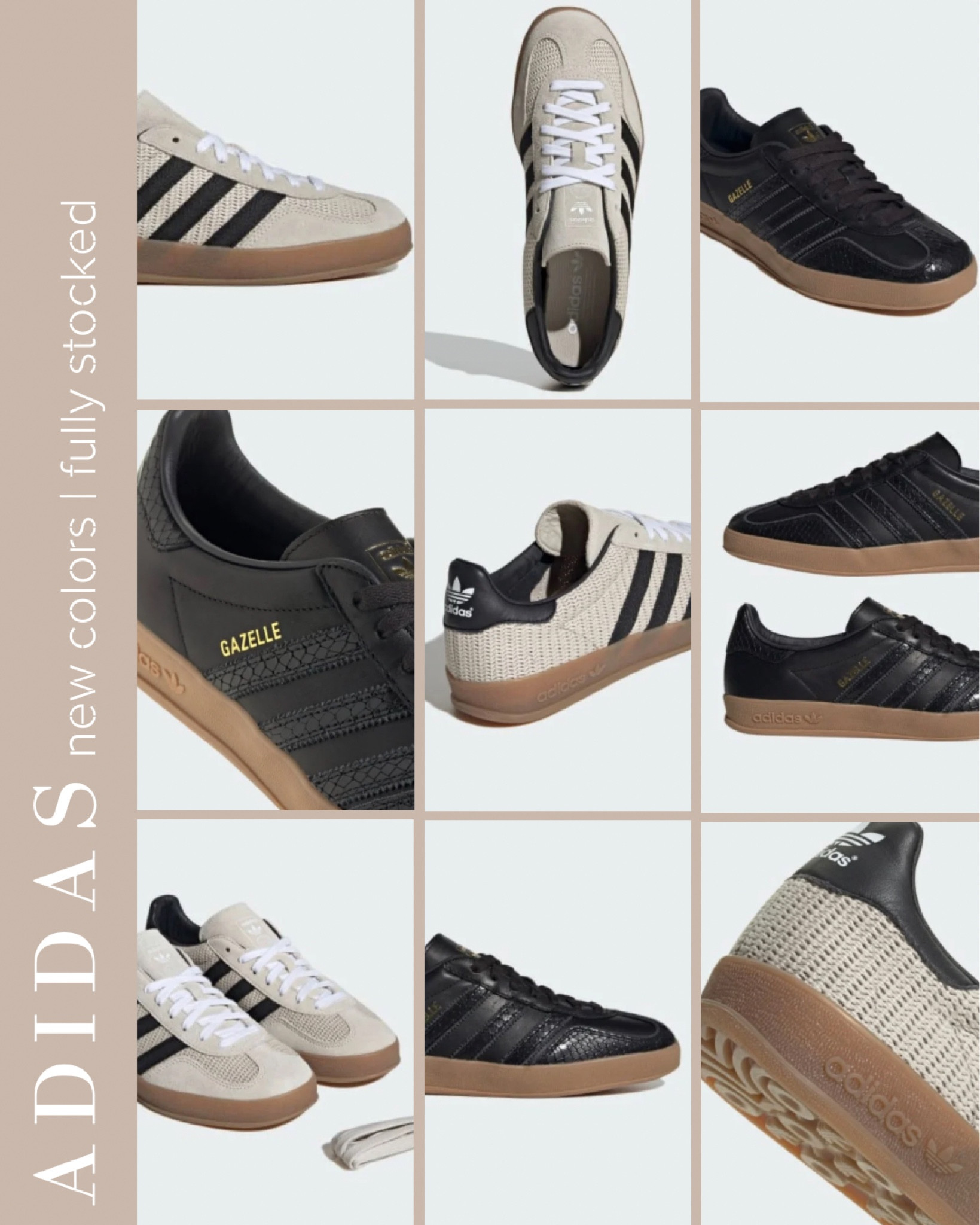 NEW Adidas colors! Definitely a high sell out risk for the woven Alumina/Core Black color way

Adidas, Gazelle, Fall Sneakers, Back to School, Gazelle, Snake Skin, Woven, Neutral Sneakers, Neutral

#LTKSeasonal #LTKBacktoSchool #LTKShoeCrush

#LTKShoeCrush #LTKBacktoSchool #LTKSeasonal