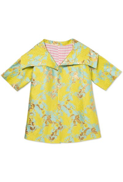 Car Coat - Chartreuse Brocade | Shop BURU