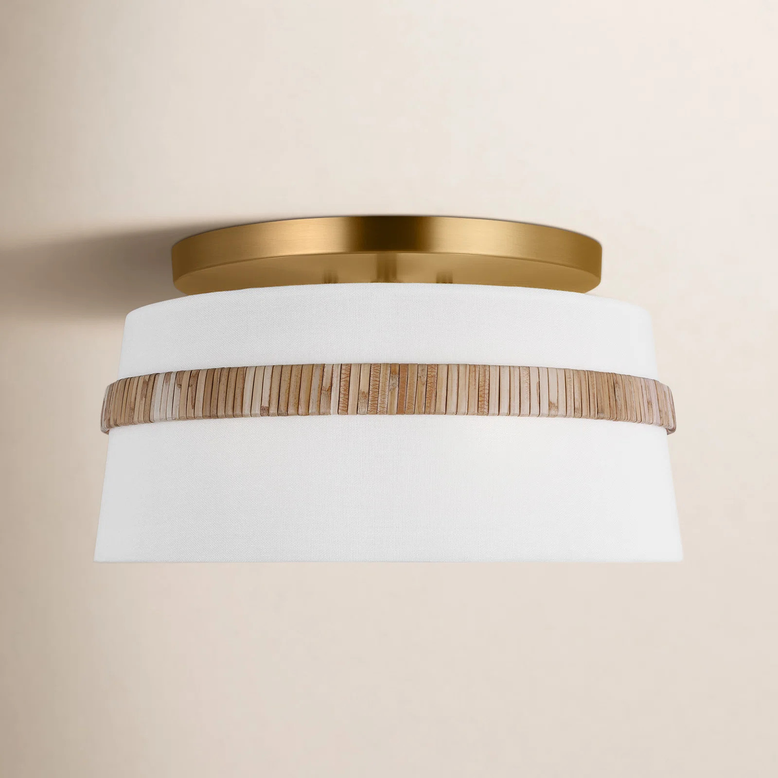 Daquavion 3 Light Fabric Flush Mount | Birch Lane