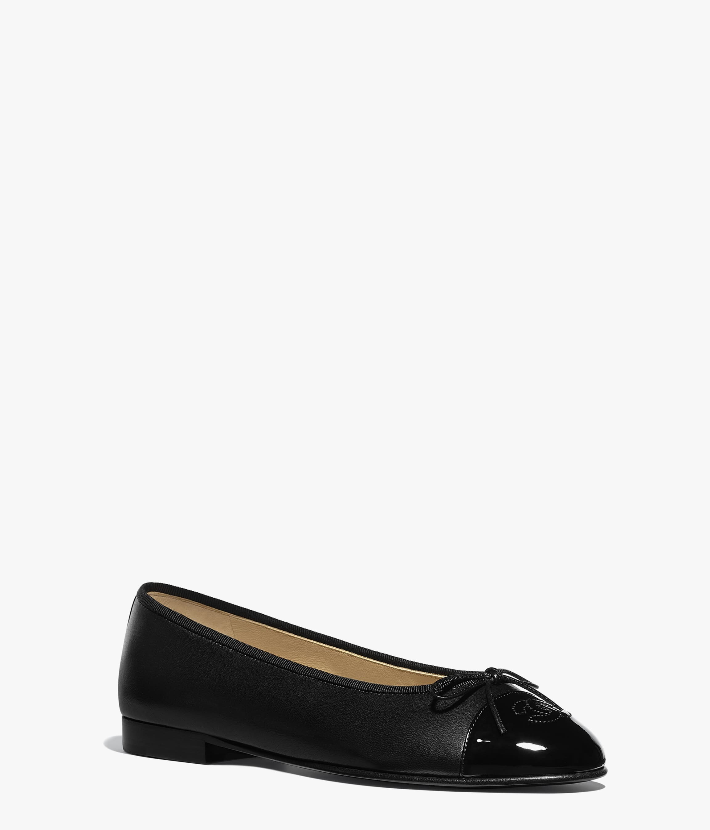 Ballerinas - Lambskin & patent calfskin — Fashion | CHANEL | Chanel, Inc. (US)