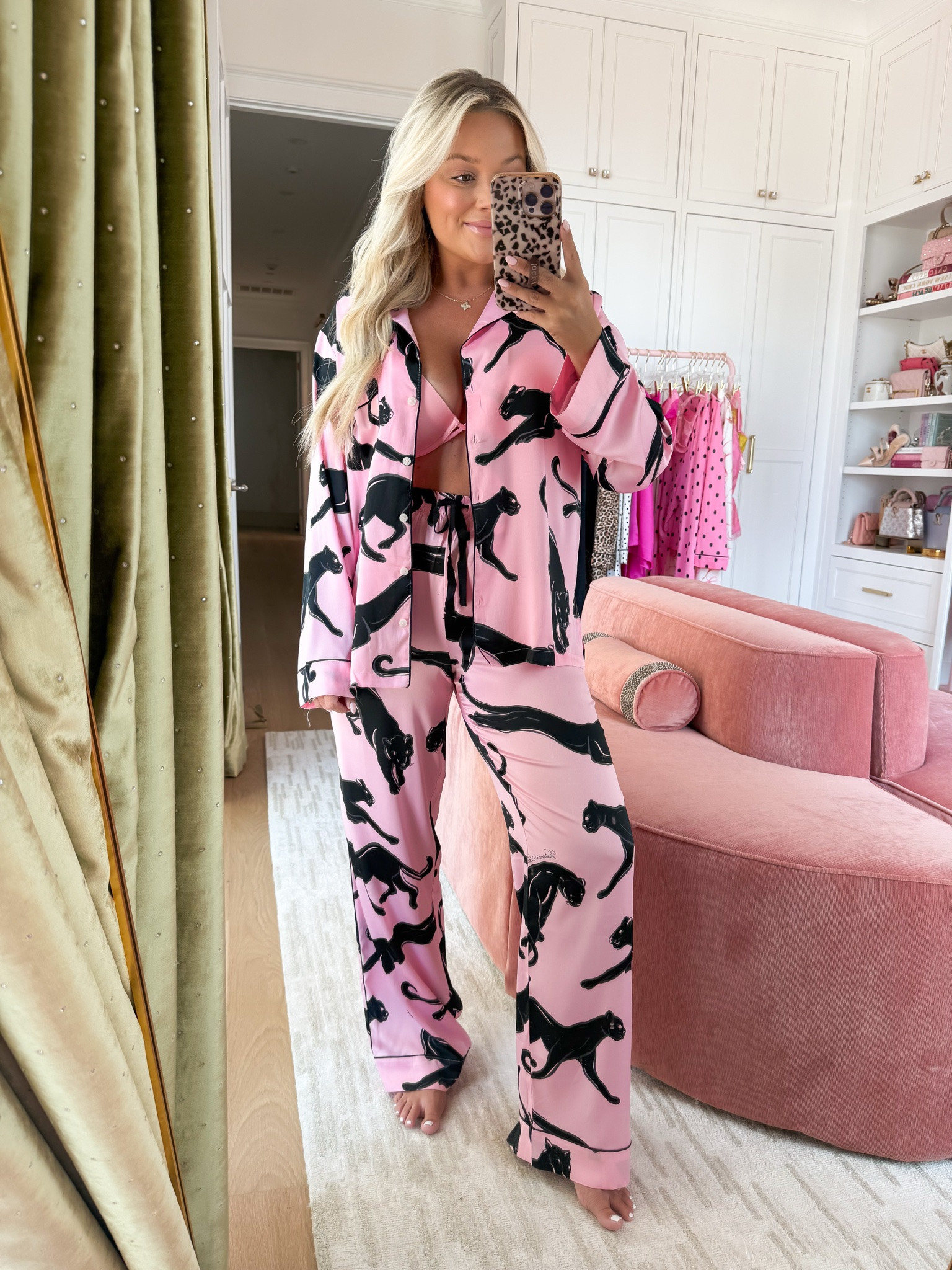 @victoriassecret new arrivals are SO good right now 💕🎀 The prettiest Tease Satin Lace-Trim Half-Cup Demi Bra and Lace-Trim Wireless Plunge Bra + the fall PJ situation?! Polka dots, tiger print, pink… basically all of my favorite things in pajama form. 🐅🩷

Victoria’s Secret always gets me when the seasons start changing - cute enough to make me excited for cozy nights, even if I’m not quite ready to let summer go yet. 😂
Shop my favorite VS new arrivals + fall PJs here ✨ #VSPartner

#LTKmomlife #LTKselfcare #LTKootd