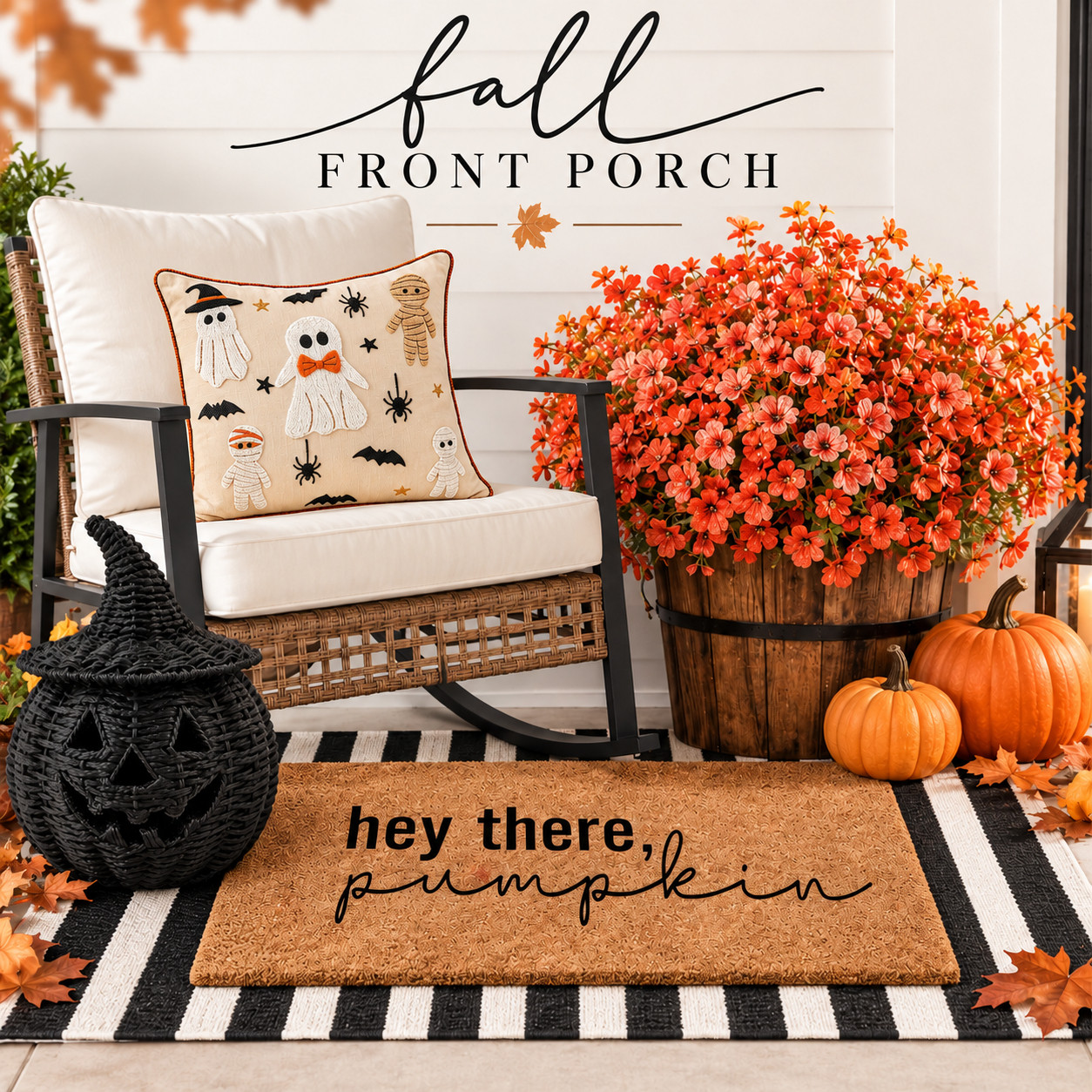 I love this sweet porch scape. Its cozy inviting and screams Fall. 

 #LTKSeasonal #LTKHome #LTKSaleAlert
