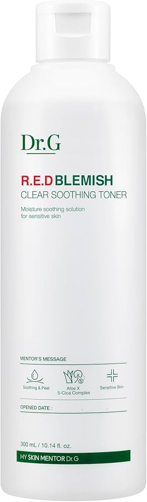 Dr.G RED Blemish Clear Soothing Korean Toner, 300ml - Korean Skin Care Toner, Toner Korean Skin C... | Amazon (US)