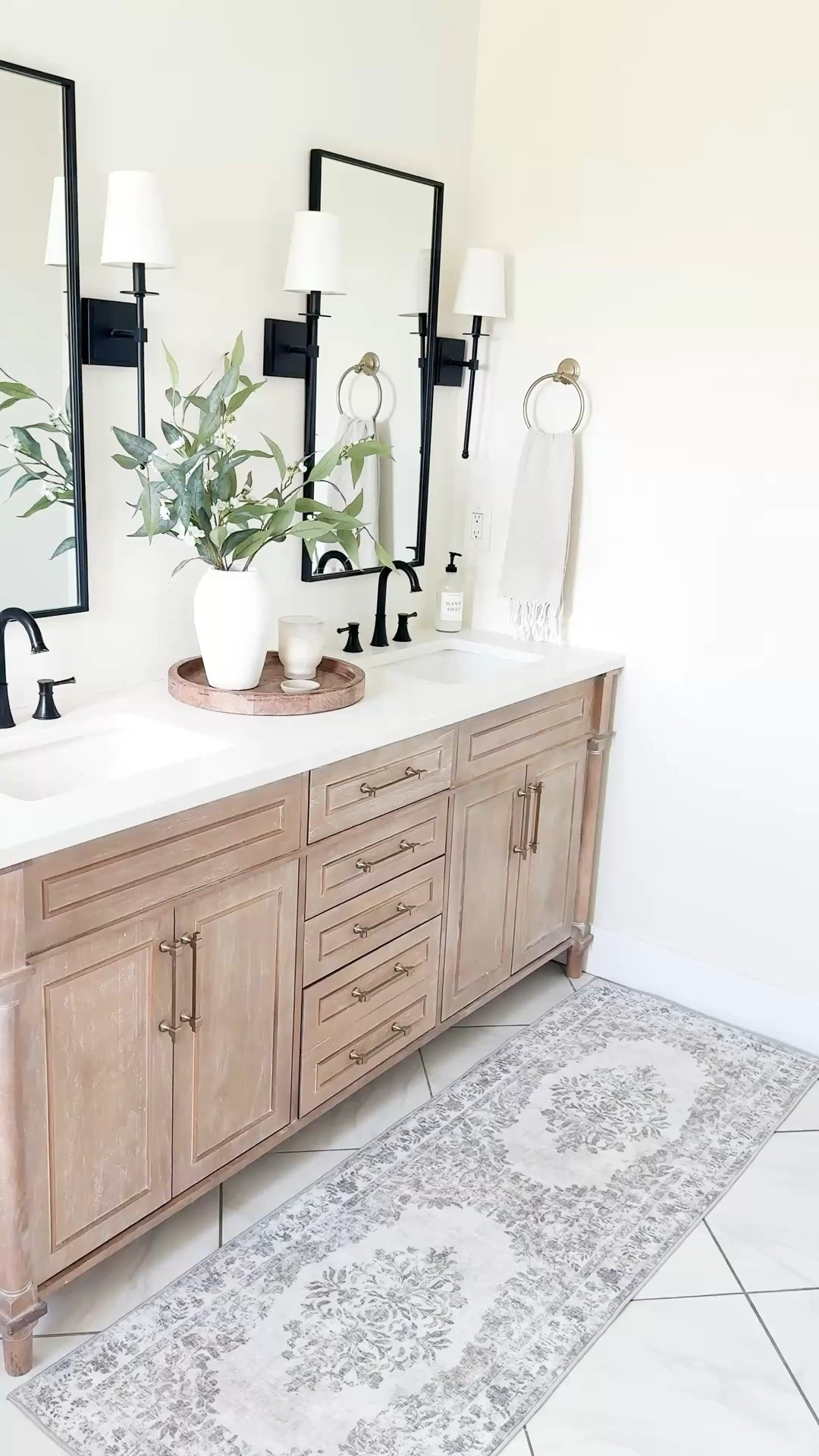 Huge sale on our bathroom vanity! We have had this for years with absolutely no issues!!! We did replace the countertop with a custom one because the original has a lot of gray veining

Bathroom vanity, bathroom cabinet, runner rug, washable runner, bathroom decor, bathroom on accessories

#LTKHome #LTKSaleAlert