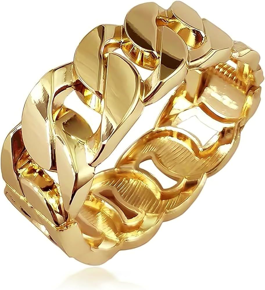 PICKBEAU Gold Cuff Bangle Bracelets for Women 18K Gold Plated Wide Wire Chunky Cuff Bracelets Ham... | Amazon (US)