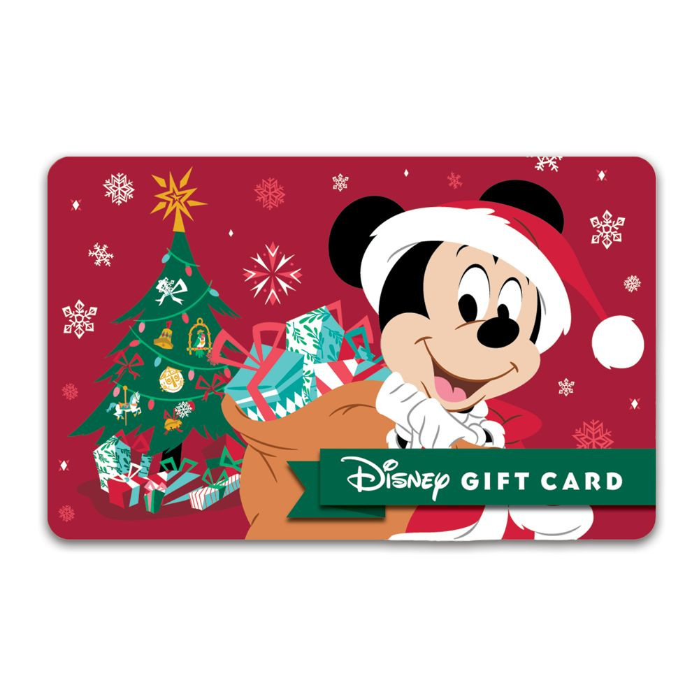 Santa Mickey Mouse Holiday Disney Gift Card | Disney Store