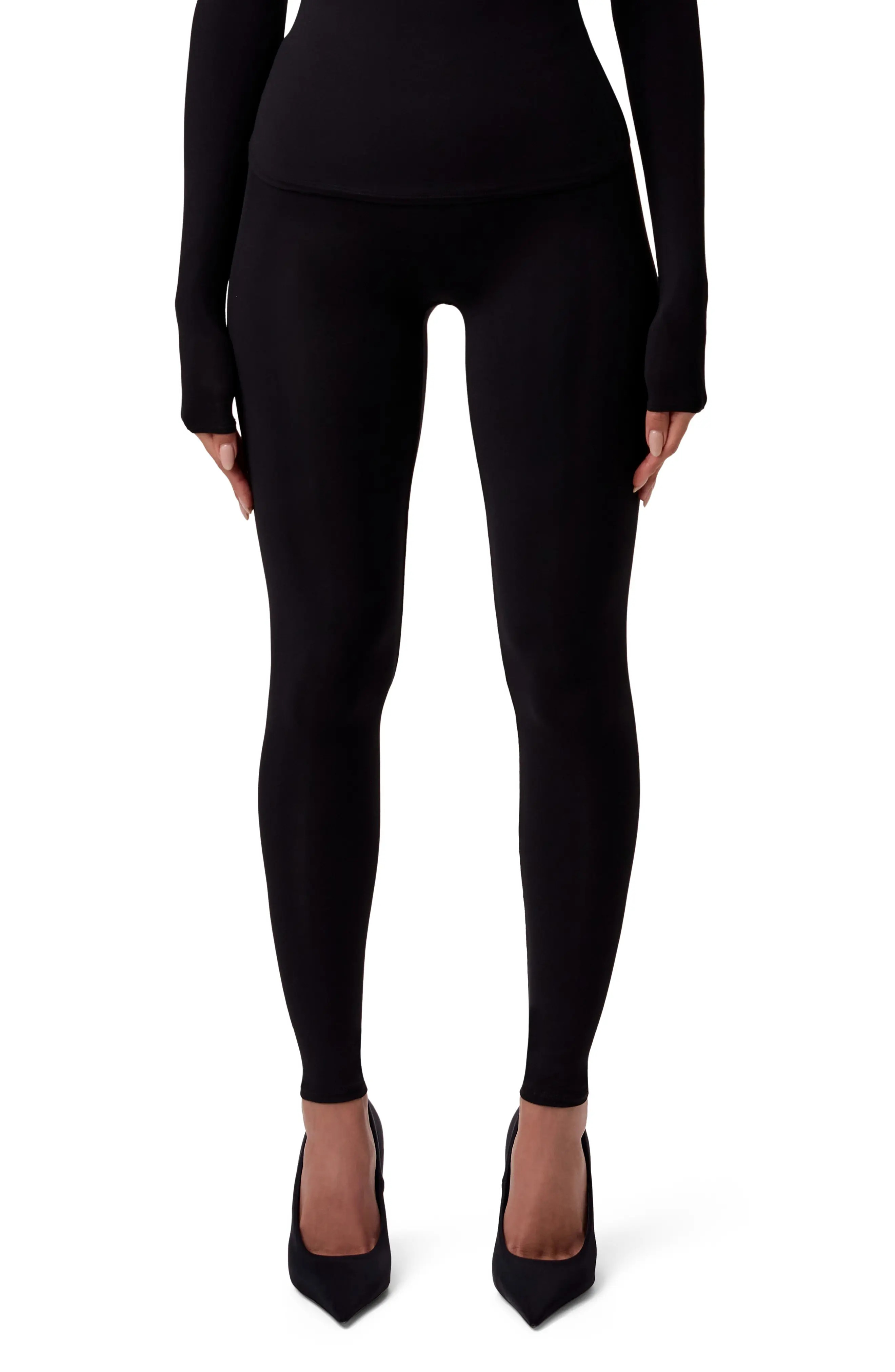 Naked Wardrobe Contour Leggings in Black at Nordstrom, Size Large | Nordstrom