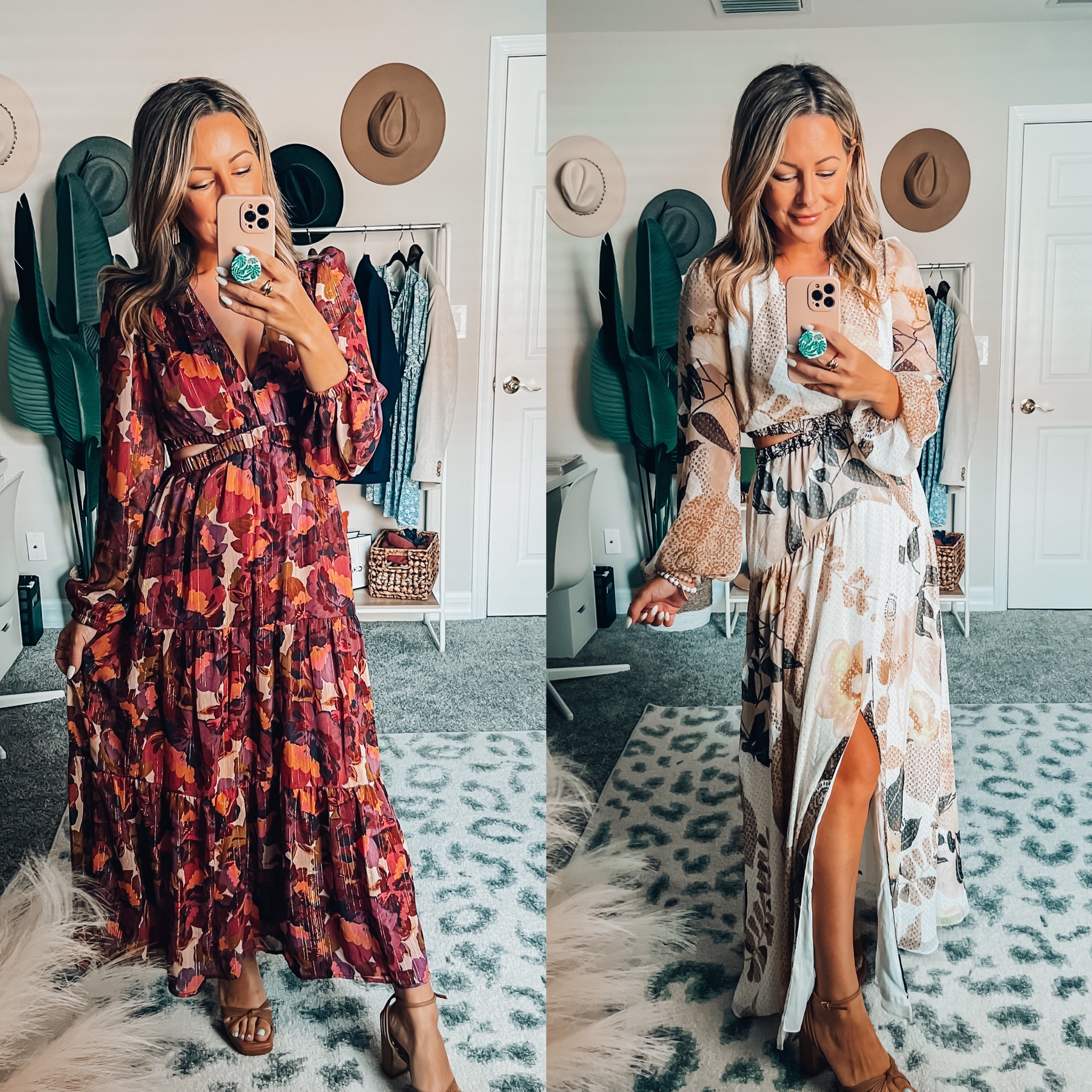 Save or splurge in this beautiful cut out maxi dress that would be perfect for family fall photos for mom!!! The splurge is 50% off and the save is under $50 regular price! 

#LTKFind #LTKSeasonal #LTKunder50