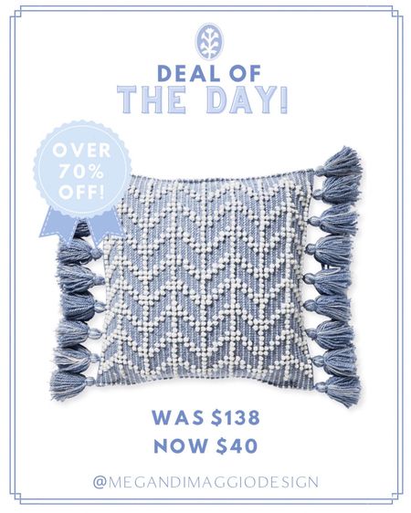 Wow wow wow!! DONT WAIT TO SNAG this beautiful Serena & Lily blue tasseled west beach pillow cover for now only $40!! 🤯🙌🏻🏃🏼‍♀️

I have it in white and now snagging 2 in the blue!! This is outlet pricing at over 70% OFF!! 👏🏻👏🏻👏🏻

#LTKfindsunder50 #LTKsalealert #LTKhome