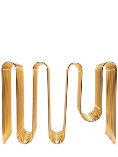 AYTM, Curva magazine holder, Gold, Luisaviaroma | Luisaviaroma
