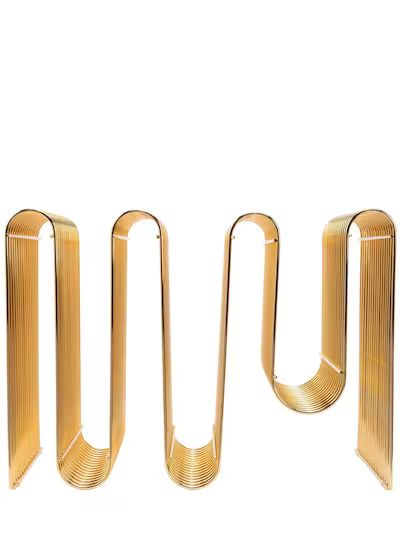 AYTM, Curva magazine holder, Gold, Luisaviaroma | Luisaviaroma