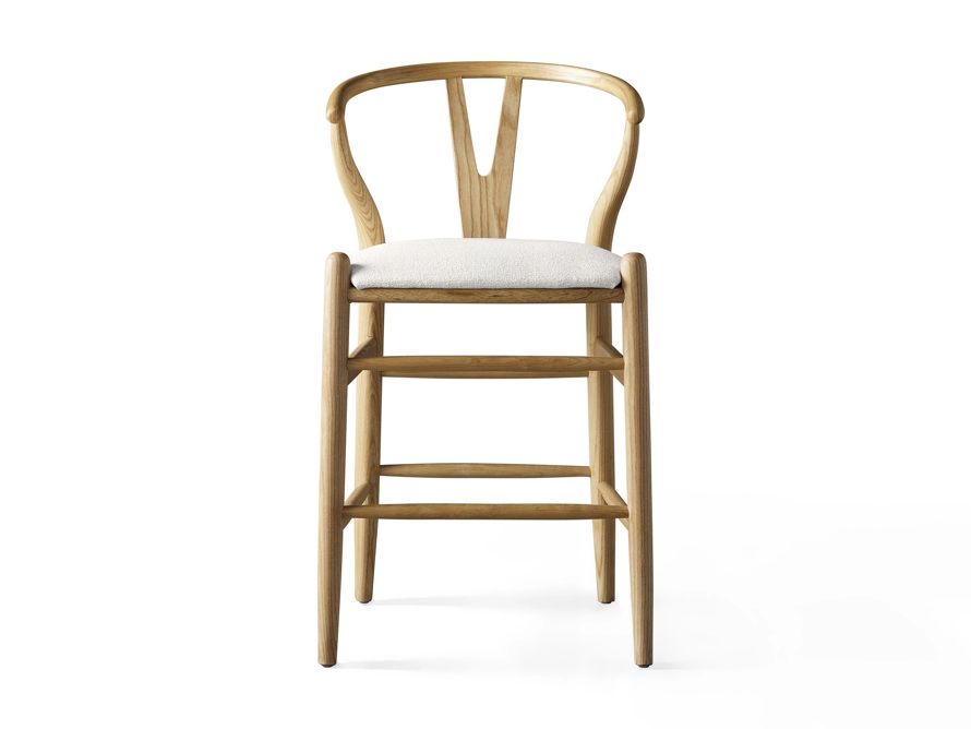 Robin Natural Counter Stool in Downy Snow | Arhaus