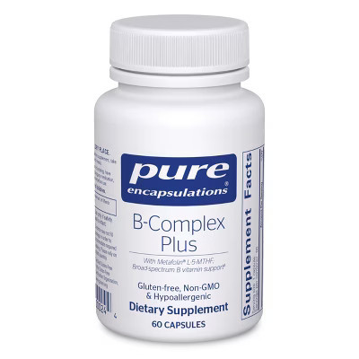 Pure Encapsulations B-Complex Plus - Neurological & Cardiovascular Health, Energy & Nervous System Support* - With Vitamin B12 & More - 60 Capsules | Target