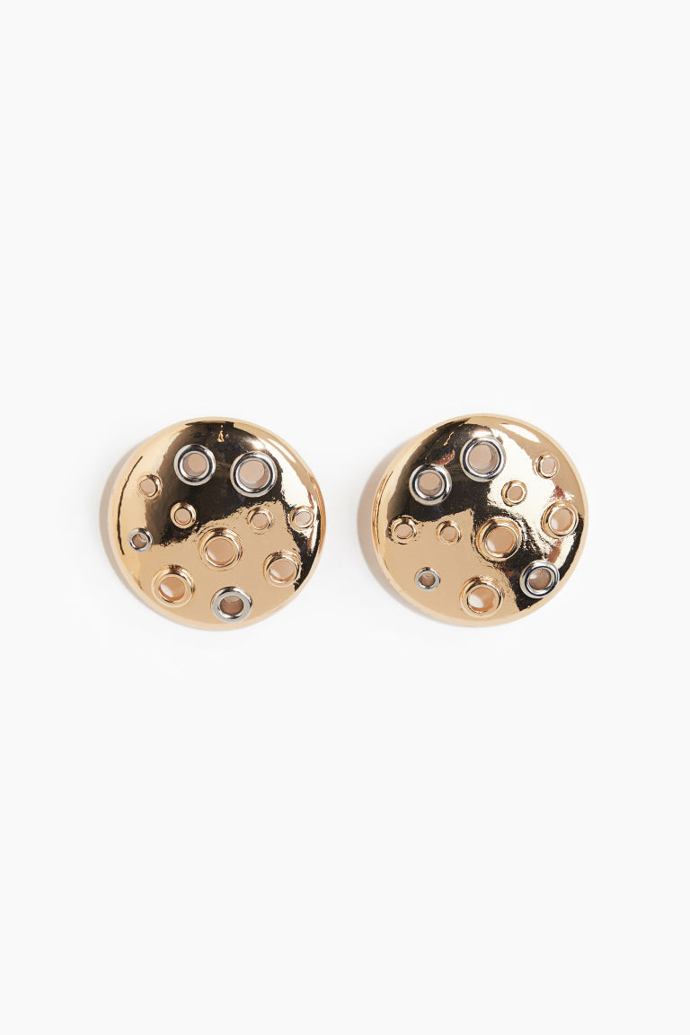 H & M - Grommet-Detail Earrings - Gold | H&M (US + CA)