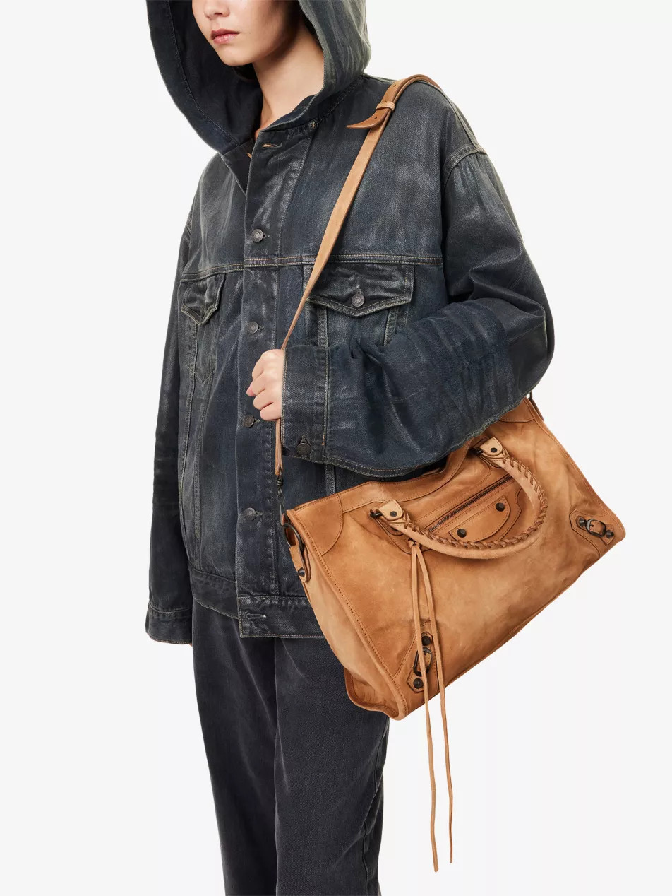 City Medium Suede Shoulder Bag | Selfridges