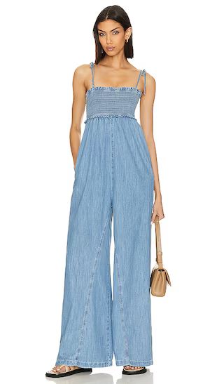 x REVOLVE Easy Does It Jumpsuit in Eternally Blue | Revolve Clothing (Global)