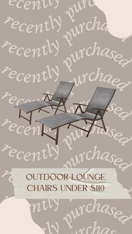Outdoor chaise lounge chairs under $110!

outdoor furniture, outdoor chaise, pool chairs, outdoor chairs

#LTKhome #LTKsalealert #LTKFind