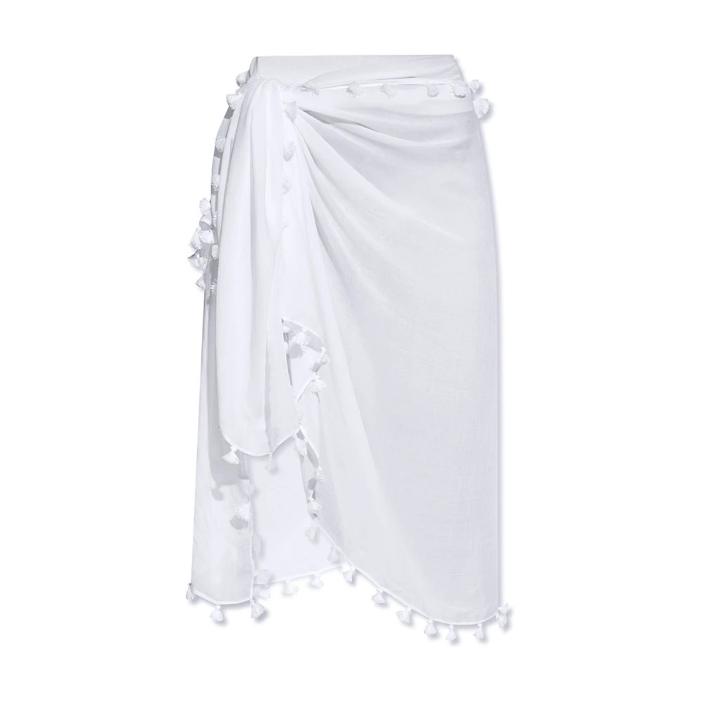 Melissa Odabash - Pareo con frange - - Swimwear - Donna - Bianco - ONE SIZE | Miinto IT