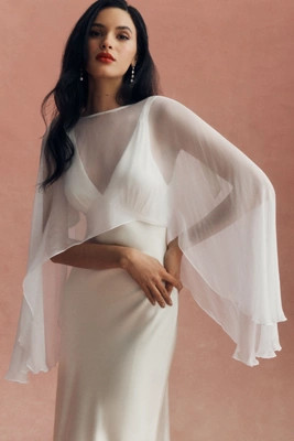 Geisha Designs High-Low Sheer Cape | Anthropologie (US)