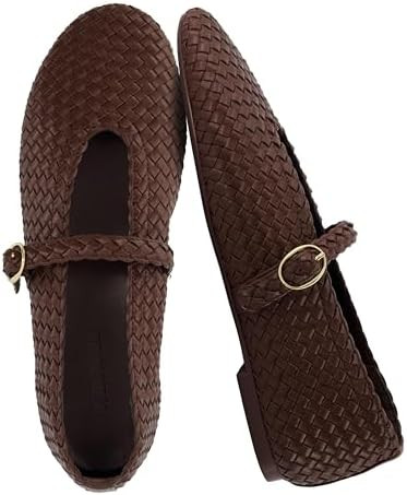 CUSHIONAIRE Bistro Mary Jane Flats for Women, Woven Ballet Flats Shoes with Strap and Memory Foam... | Amazon (US)